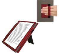 GUOP-Étui Compatible Avec Pocketbook Inkpad Eo/Bigme Inknote Color+ Coque - Étui À Rabat Magnétique Tablette Ereader Daim Synthétique - Rouge Foncé