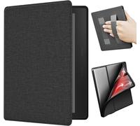 GUOP-Étui Pour Kindle Oasis 2/3 De 7 Pouces,Coque En Tpu Avec Texture En Tissu Et Double Dragonne À L'Arrière,Coque Magnétique Avec Fonction De Réveil/Veille Intelligente (Noir)