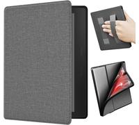 GUOP-Étui Pour Kindle Oasis 2/3 De 7 Pouces,Coque En Tpu Avec Texture En Tissu Et Double Dragonne À L'Arrière,Coque Magnétique Avec Fonction De Réveil/Veille Intelligente (Gris)