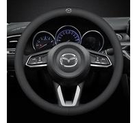 GUOPENG Housse de Volant Voiture pour Mazda CX-30 2019-2024, Couvre Volant Cuir Protecteur Antidérapant et Respirante Tout Compris Intérieur Accessoires,C/Black-3