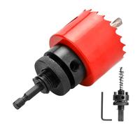 GUOQEE Scie-cloche 54 mm avec mandrin à changement rapide, foret HSS bi-métal pour bois, contreplaqué, PVC, cloison sèche et tôle