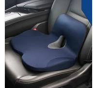 GUOQINGLH Coussin de Siège de Voiture pour la Conduite pour Ford Mustang Mach E 2020 2021-2024 2025, Mousse à Mémoire Forme Siège Avant Réhausseur Dossier Antidérapant,Blue-Normal