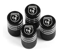 GuoQingSu 4Pcs Bouchons De Valve d'air pour Pneu De Voiture pour Abarth 595 Abarth 500 Abarth 124,Housse De Protection pour Pneu De VoitureéTanche à l'eau Et à La PoussièRe PièCes Automobiles