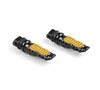 guostar Cale-Pieds Moto pédale Modification Aluminium Universel 2 pièces Moto arrière Passager Repose-Pieds pédales Repose-Pieds Scooter Repose-Pieds réglables (Couleur : Or)