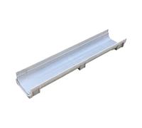 GUOXIAD Caniveau De Drainage Assemblé De 1 M De Long, Système De Drainage for Allée, Caniveaux À Fente en U De 20 Cm De Large, avec Grille en Acier Inoxydable, Kit De Drainage(#1,10CM Height)