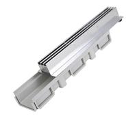 GUOXIAD Caniveau De Drainage en Résine Haute Résistance avec Grille, Tranchée De Drainage Assemblée De 50 Cm De Long, Mini-système De Drainage 10 X 6 Cm, Système De Drainage(Center Triple Seam)