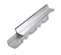 GUOXIAD Caniveau De Drainage en Résine Haute Résistance avec Grille, Tranchée De Drainage Assemblée De 50 Cm De Long, Mini-système De Drainage 10 X 6 Cm, Système De Drainage(Side Single Seam)