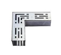 GUOXIAD Caniveau en Acier Inoxydable avec Grille, Tranchée De Drainage Assemblée De 1 M De Long, Systèmes De Drainage for Allée, Gouttière for Cuisine, Cour, Balcon Ou Terrasse(Right Angle 70x50mm)