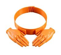 GUOXIAD Chapeau De Soleil À Double Paume, Visière Amusante Et Originale en Forme De Main, Bandeau De Taille Réglable for La Protection Solaire(Orange)