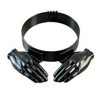 GUOXIAD Chapeau De Soleil À Double Paume, Visière Amusante Et Originale en Forme De Main, Bandeau De Taille Réglable for La Protection Solaire(Black)