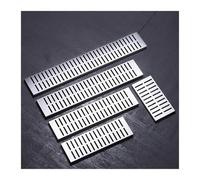 GUOXIAD Grilles D'évacuation De Cuisine en Acier Inoxydable 304, Couvercle De Caniveau De Sol De Salle De Bain, Long Caniveau De Sol for Balcon Et Maison, Drainage Mineur(110CM)