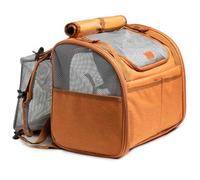 GUOXIAD Large Space Cat Backpack, Capsule Pet Bag, Expandable Breathable Cat Bag, Outdoor Portable Dog Kit(Brown)