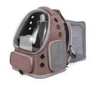 GUOXIAD Sac À Dos Portable for Chat, Sac À Bandoulière for Animal De Compagnie, Sac Transparent Extensible De Grande Capacité, Sac De Transport Respirant for Chien(Khaki)