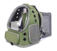 GUOXIAD Sac À Dos Portable for Chat, Sac À Bandoulière for Animal De Compagnie, Sac Transparent Extensible De Grande Capacité, Sac De Transport Respirant for Chien(Green)