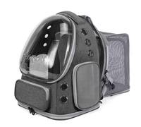 GUOXIAD Sac À Dos Portable for Chat, Sac À Bandoulière for Animal De Compagnie, Sac Transparent Extensible De Grande Capacité, Sac De Transport Respirant for Chien(Gray)