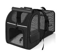 GUOXIAD Sac À Dos Portable for Chat, Sac De Sortie Extensible for Animaux De Compagnie, Sac Pliable Et Respirant for Chien, Kit Bandoulière Extérieur for Chien(Black)