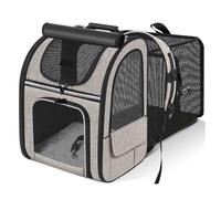 GUOXIAD Sac À Dos Portable for Chat, Sac De Sortie Extensible for Animaux De Compagnie, Sac Pliable Et Respirant for Chien, Kit Bandoulière Extérieur for Chien(Grey)