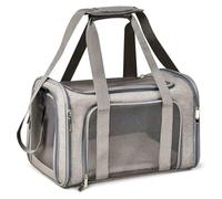 GUOXIAD Sac De Transport for Animaux De Compagnie, Sac De Transport Portable À Bandoulière, Sac Confortable Et Respirant for Chat, Chien, Écureuil, Cochon d'Inde, Hamster(Grey,M)