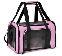 GUOXIAD Sac De Transport for Animaux De Compagnie, Sac De Transport Portable À Bandoulière, Sac Confortable Et Respirant for Chat, Chien, Écureuil, Cochon d'Inde, Hamster(Pink,M)