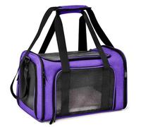 GUOXIAD Sac De Transport for Animaux De Compagnie, Sac De Transport Portable À Bandoulière, Sac Confortable Et Respirant for Chat, Chien, Écureuil, Cochon d'Inde, Hamster(Purple,L)