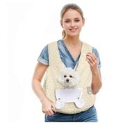 GUOXIAD Sacs Bandoulière for Animaux De Compagnie, Sac À Bandoulière for Petits Chats Et Chiens, Sac De Transport for Animaux De Compagnie, Sac De Poitrine Mains Libres for Chiens/Chats/Lapins(Khaki)