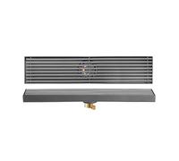 GUOXIAD Siphon De Sol Rectangulaire en Acier Inoxydable 304, Bouchons De Vidange Gris À Âme en Cuivre, Grille D'évacuation for Cuisine Et Salle De Bain, Caniveau De Douche(100cm,Center)