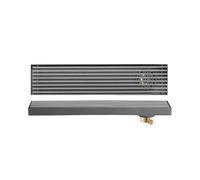 GUOXIAD Siphon De Sol Rectangulaire en Acier Inoxydable 304, Bouchons De Vidange Gris À Âme en Cuivre, Grille D'évacuation for Cuisine Et Salle De Bain, Caniveau De Douche(90cm,Side)