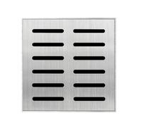 GUOXIAD Square Rain Grate with Frame, Stainless Steel Grate Gutter Cover, Non-Slip Floor Drain, Drain Kit for Outdoor Patio Yard Garden Pool Deck(201 Stainless Steel,25x25x3cm)