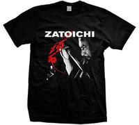 GUOXIAOXI Zatoichi The Blind Swordsman Shintaro Katsu Samurai Mens T-Shirt Size L