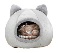 GUOXIAR Semi-Closed Pet Nest, Winter Warm Cat Sleeping Bed Mat, Dog House Puppy Cave Sofa, Indoor Cave Nest for Small Dogs Cats Rabbit Totoro(L)