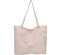 GUOXU Grand sac à bandoulière, sac fourre-tout, sac fourre-tout rayé(Pink)