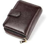 GUOXU Porte-Cartes Porte-Cartes de crédit Permis de Conduire Étui en Cuir Portefeuille d'identité en Cuir de Grande capacité Sac Tout-en-Un(Brown)