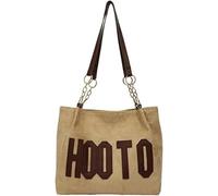 GUOXU Sac à bandoulière Grand sac fourre-tout(Khaki)