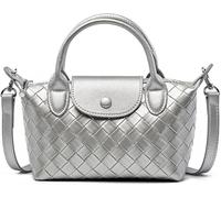 GUOXU Sac à bandoulière Simple for Femme à la Mode, Sac à bandoulière Simple for Femme en Forme de boulette(Silver)