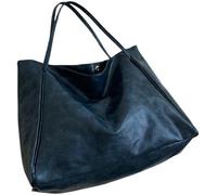 GUOXU Sac fourre-tout, grand sac à bandoulière, sac seau portable(Blue)