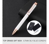 Guoyi-Stylo à bille de luxe en métal,A139 424,pour photographe,examen professionnel,cadeaux haut de gamme,de masse,signature de - Type White top box-Blue