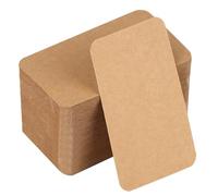 GUOYIHUA Lot de 200 cartes vierges en papier 200 g/m², cartes de visite et de jeu, vierges, à personnaliser, cartes de vœux, cartes de mots, étiquettes DIY, 9 x 5,2 cm, marron