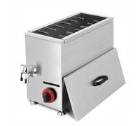 guoyjmm 21L GPL au gaz Commercial coréen au gaz pour Hot-Dogs au maïs, Grande friteuse Friteuse pour Corn Dogs, 12 Crochets, température réglable