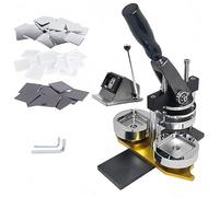 guoyjmm Badge Aimanté Carré DIY pour Réfrigérateur, 5 X 5 cm, Machine à Fabriquer des Aimants Carrés, avec 1 Presse, 1 Massicot et 100 Consommables