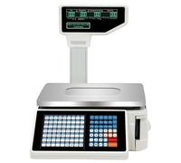 guoyjmm Balance d'impression D'étiquettes, Balance électronique de 30 kg avec Affichage sur Poteau et Imprimante Thermique, pour Magasin de Détail, Boucherie,Machine
