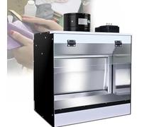 guoyjmm Cabine de Pulvérisation Aérographe Portable, avec Cascade, Système D'évacuation d'air par Rideau d'eau et éclairage LED, pour Modèles Réduits de Gâteaux, Nail Art, Poterie,58x50x40cm