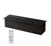 guoyjmm Cheminée à Vapeur d'eau 3D, Flamme Atomisée Réaliste Encastrée, Cheminée électrique avec Télécommande et Panneau de ContrôLe, Flamme Tactile, Cheminée de Table,Ninecolors-120cm