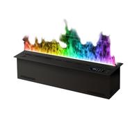 guoyjmm Cheminée électrique, Cheminée à Vapeur d'eau 3D avec Flamme Humidificateur, Cheminée électrique Encastrée, CheminéE à Vapeur avec Télécommande Tactile,Ninecolors-100cm