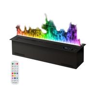 guoyjmm Cheminée électrique, Cheminée à Vapeur d'eau 3D avec Flamme Humidificateur, Cheminée électrique Encastrée, CheminéE à Vapeur avec Télécommande Tactile,Ninecolors-120cm