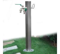 guoyjmm Colonne d'eau de Jardin Extérieure en Acier Inoxydable 304, Support de Tuyau autoportant avec Robinet, Distributeur d'eau pour Robinet antigel extérieur, Fontaine décorative pour Jardin,H86cm