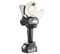 guoyjmm Coupe-CâBle éLectrique à Cliquet Coupe-Fil à Cliquet Rechargeable, Coupe-CâBle à Cliquet en Aluminium Et Cuivre Robuste, avec 2 Paquets De Piles, Charge Rapide,EC-65