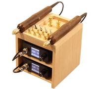 guoyjmm Machine à Border et à Plier Le Cuir, Fer à Repasser électrique avec 14 Têtes Amovibles, Contrôle Intelligent de La Température de 0 à 480 °C, pour Le Polissage des Bords du Cuir,Double