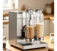 guoyjmm Machine à Shaker Électrique pour Bubble Tea 120 W, Mélangeur de Boissons, Réglable de 0 à 120 s, Double Support pour Tasses de 700 ML, pour Bubble Tea, Jus, Café, Lait et Vin