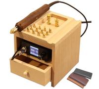 guoyjmm Machine électrique à Rainurer Les Bords du Cuir, Rainureuse et Sertisseuse pour L'artisanat du Cuir avec 14 Têtes Amovibles, Brunissoir pour Bords du Cuir,Single