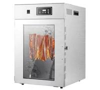 guoyjmm Séchoir à Viande Rotatif, Séchoir Alimentaire Commercial, Rotation à 360 °, 800W, Acier Inoxydable, pour Saucisses, Bacon, Poulet, Canard, Poisson, Bœuf